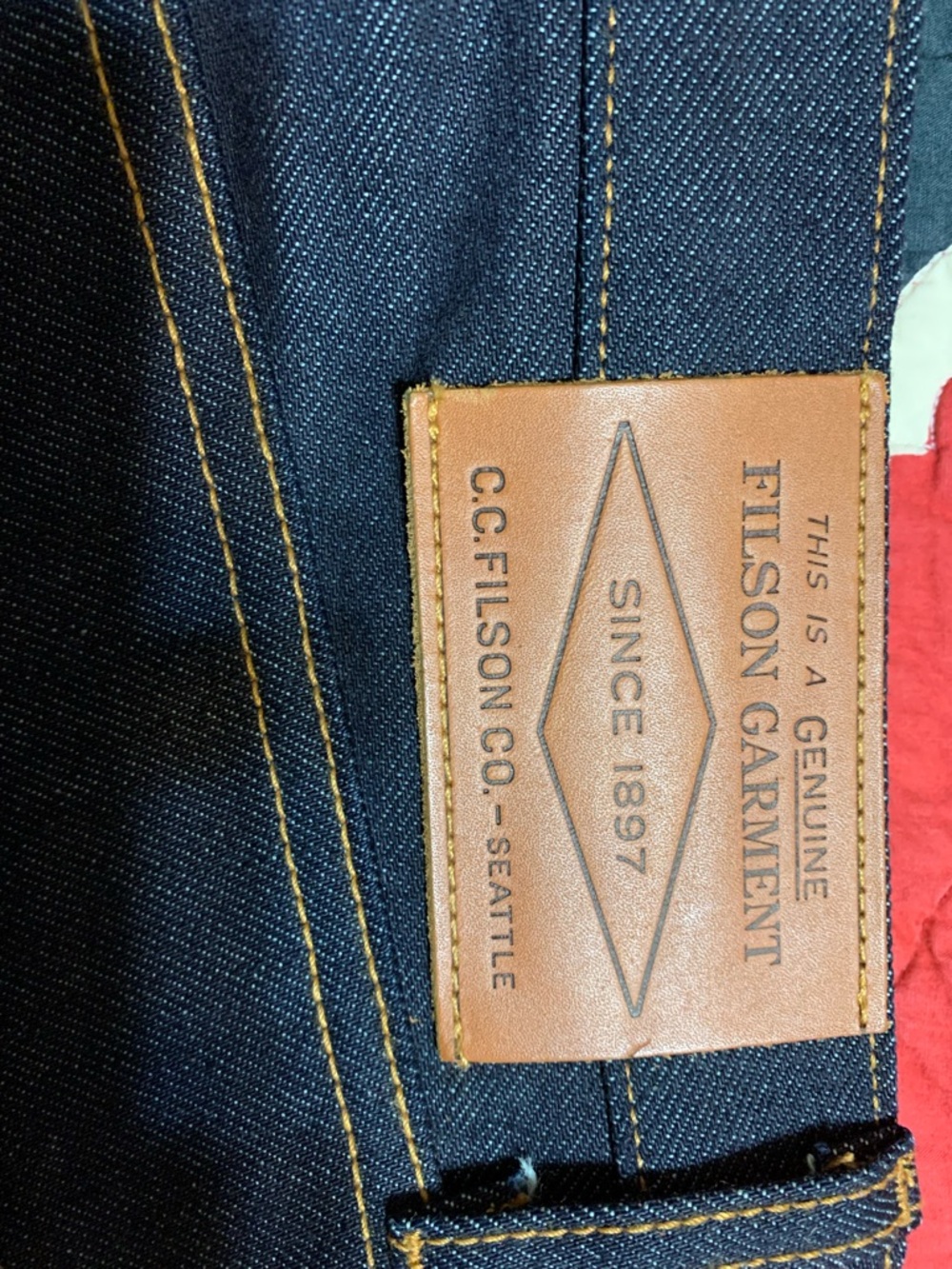 Filson Muleskinner Men's Jeans Navy Blue - Picture 10 of 11